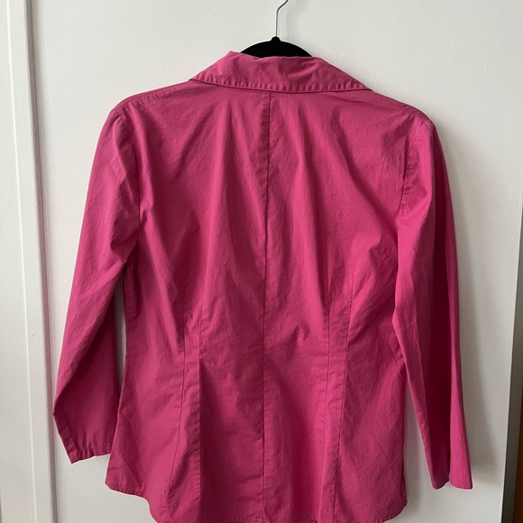 Loft Button Up Blouse, Bright Pink - Picture 6 of 7